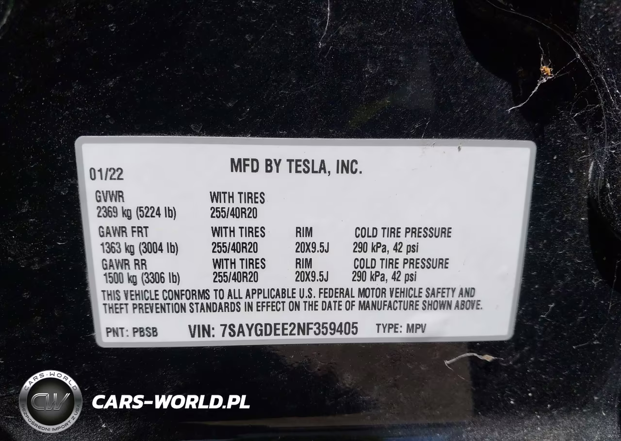 2022 Tesla Model Y Long Range Dual Motor All-Wheel Drive VIN:7SAYGDEE2NF359405 - 9