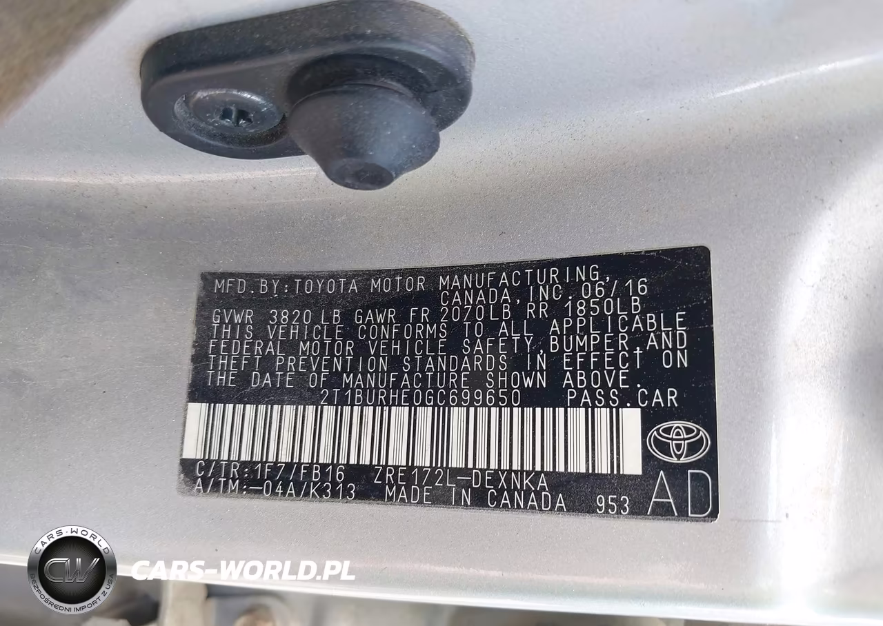 2016 Toyota Corolla Le VIN:2T1BURHE0GC699650 - 9