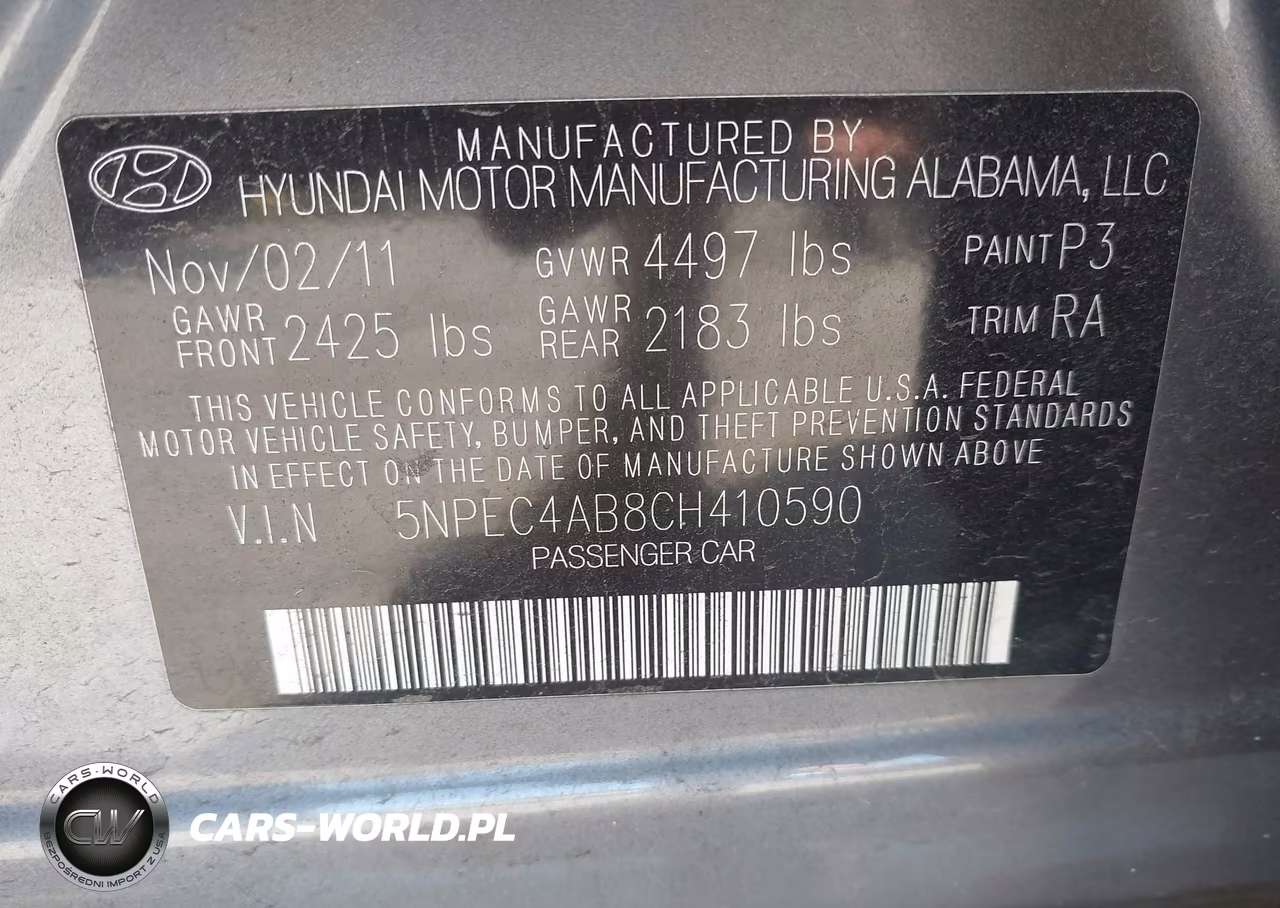 2012 Hyundai Sonata Se 2.0T VIN:5NPEC4AB8CH410590 - 9