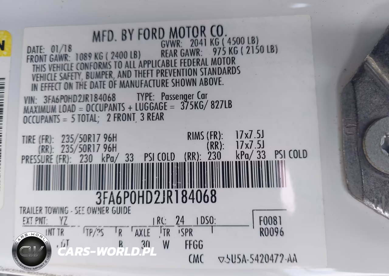 2018 Ford Fusion Se VIN:3FA6P0HD2JR184068 - 9