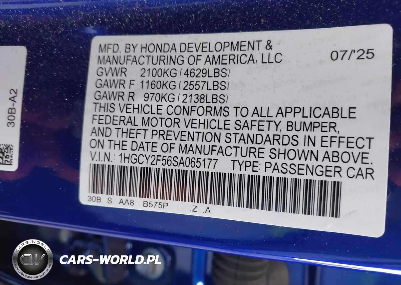 2025 Honda Accord Hybrid Sport VIN:1HGCY2F56SA065177 - 9