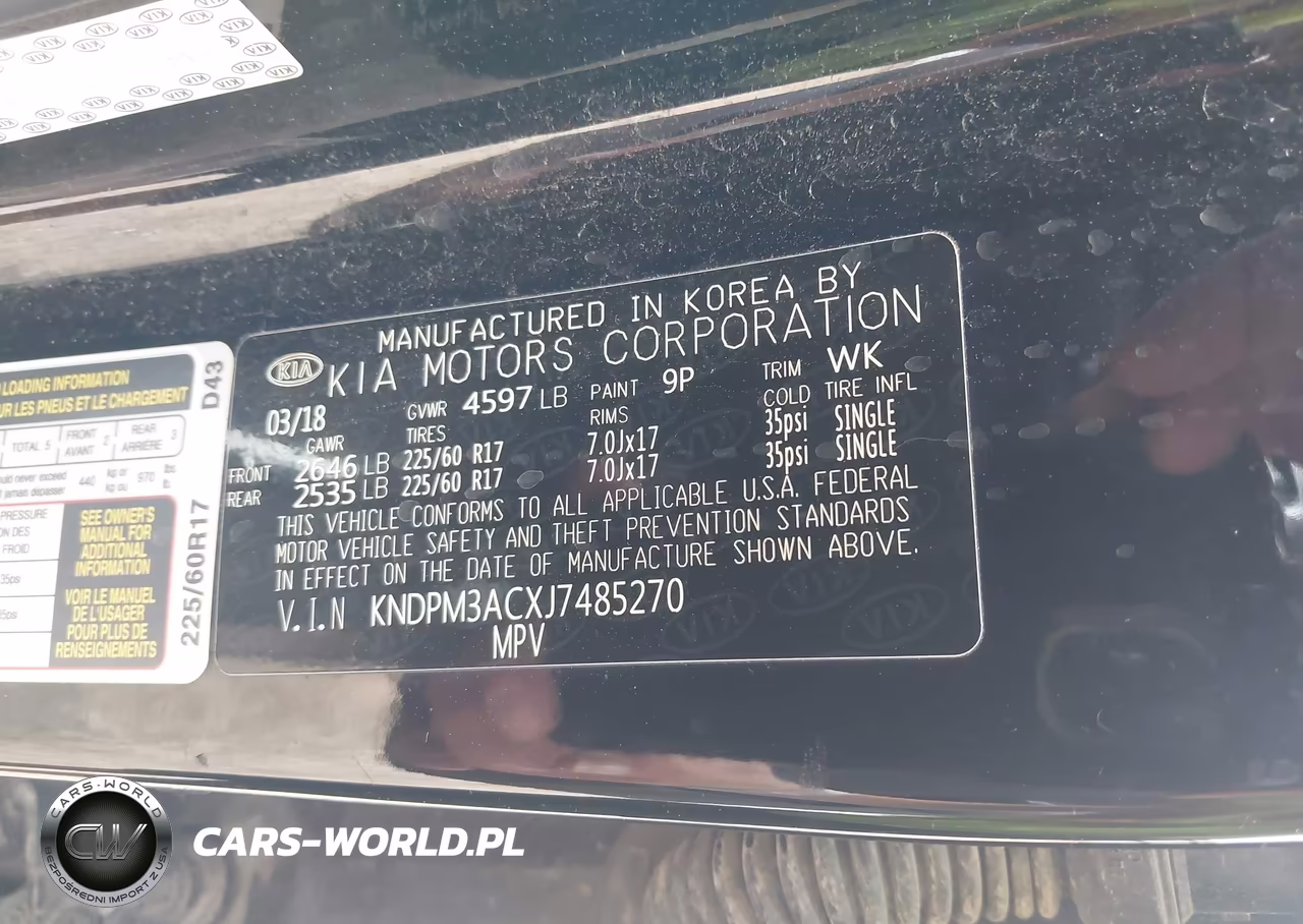 2018 Kia Sportage Lx VIN:KNDPM3ACXJ7485270 - 9