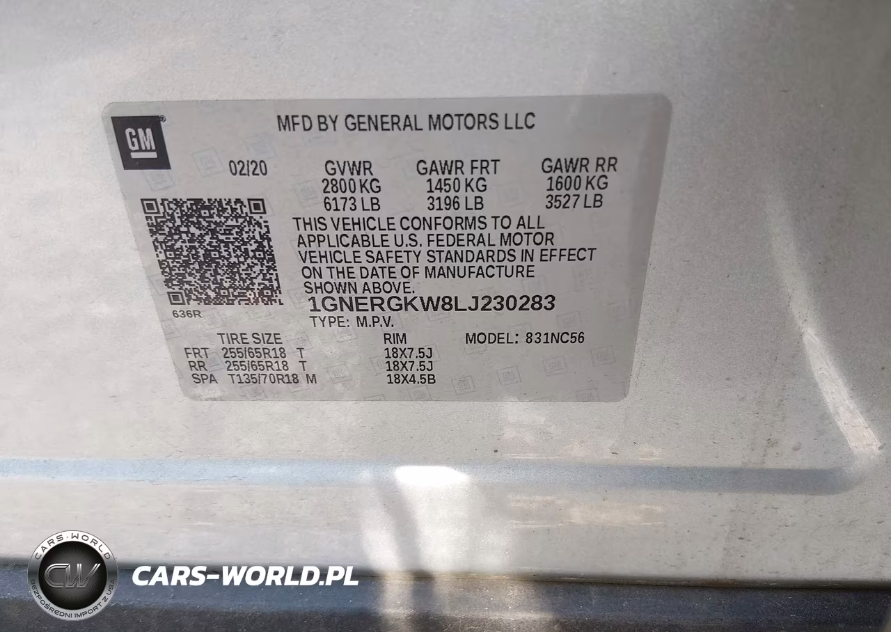 2020 Chevrolet Traverse Fwd Lt Cloth VIN:1GNERGKW8LJ230283 - 9