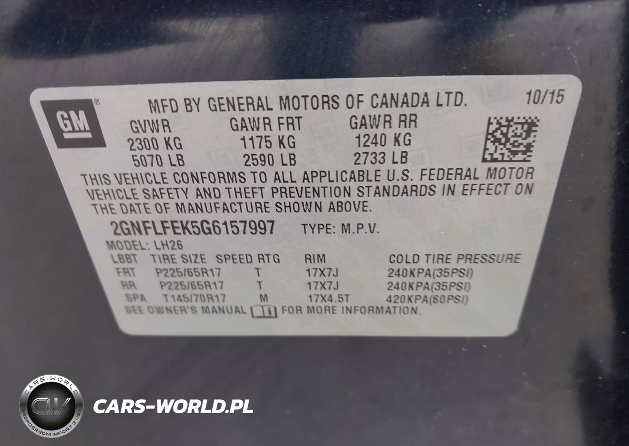 2016 Chevrolet Equinox Lt VIN:2GNFLFEK5G6157997 - 9