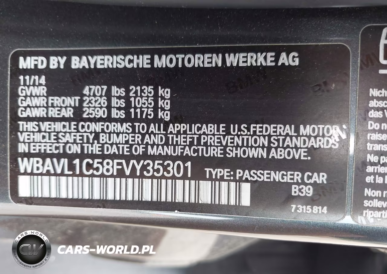 2015 BMW X1 xDrive28I VIN:WBAVL1C58FVY35301 - 9