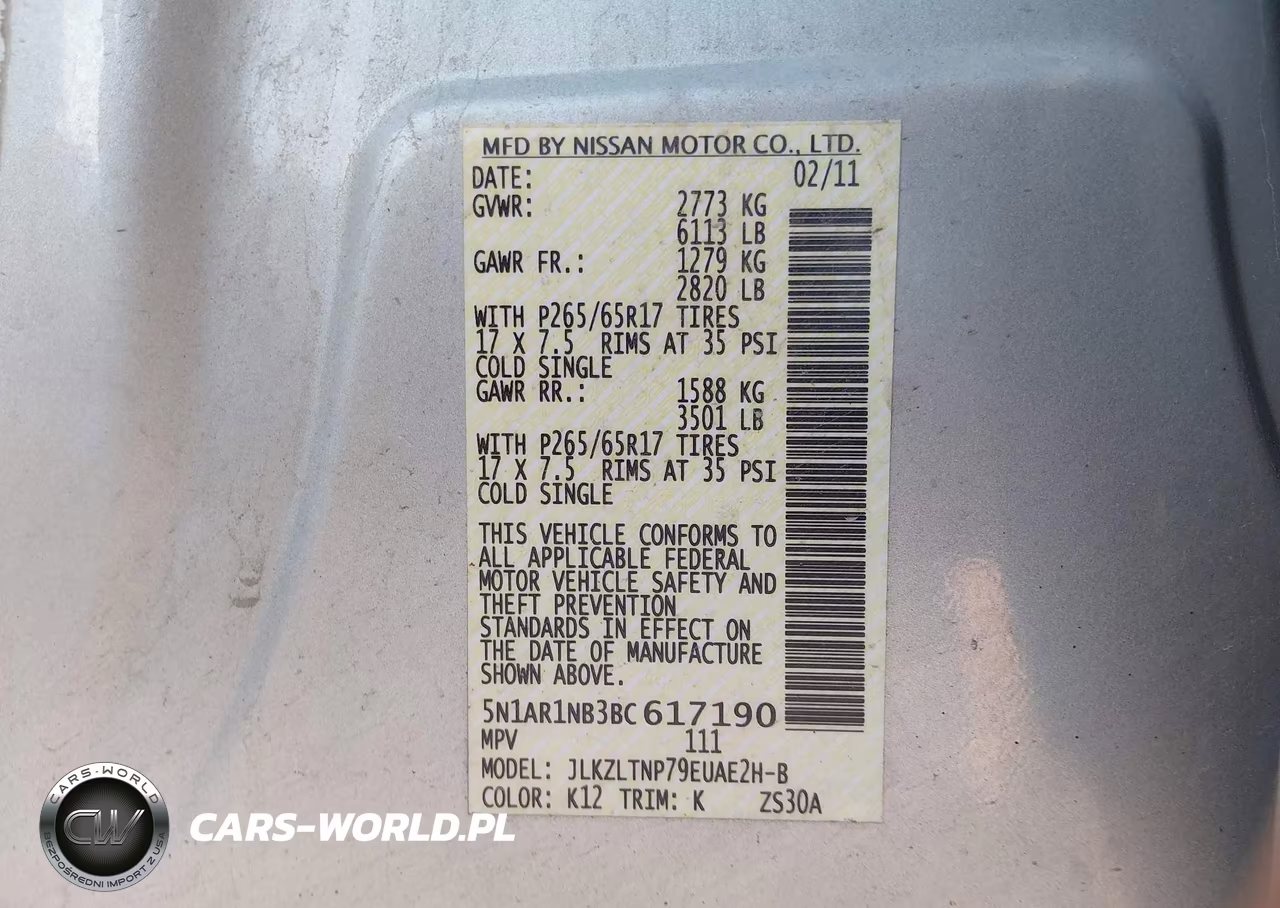 2011 Nissan Pathfinder Silver VIN:5N1AR1NB3BC617190 - 9