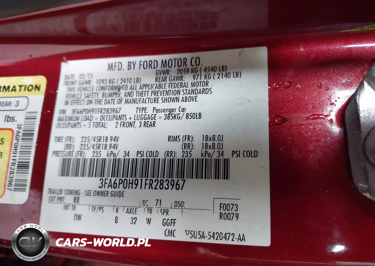 2015 Ford Fusion Se VIN:3FA6P0H91FR283967 - 9