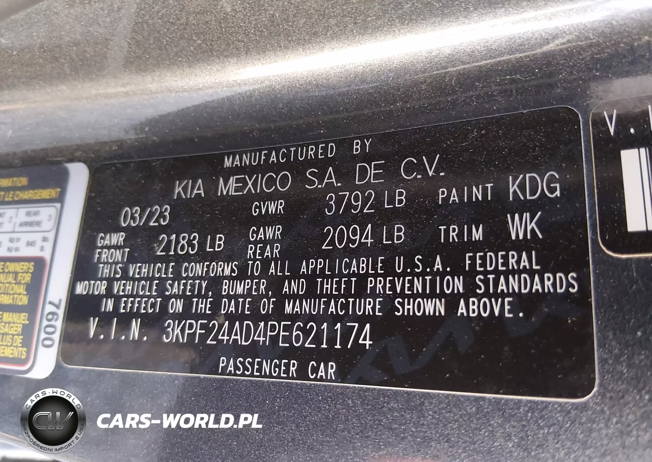 2023 Kia Forte Lx VIN:3KPF24AD4PE621174 - 9