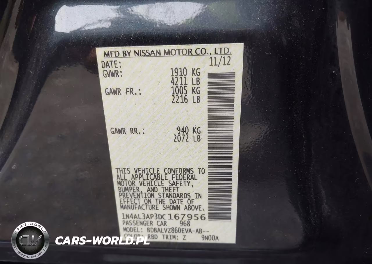 2013 Nissan Altima 2.5 Sl VIN:1N4AL3AP3DC167956 - 9