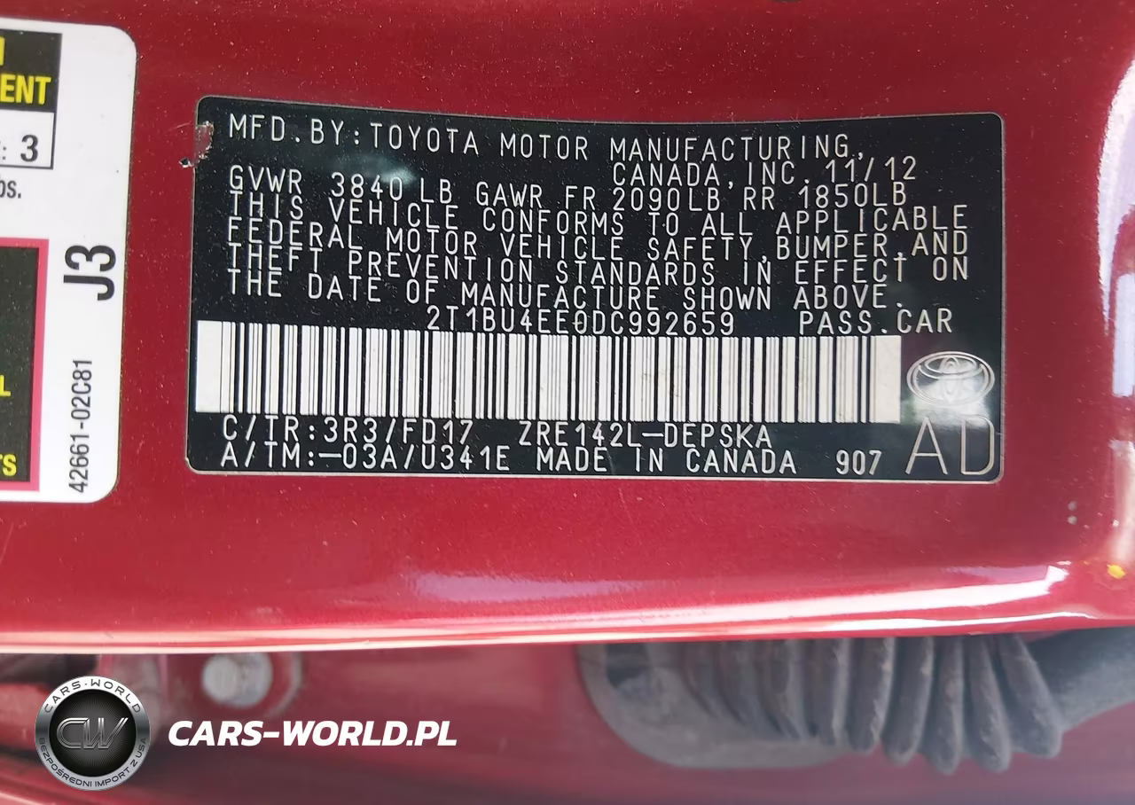 2013 Toyota Corolla S VIN:2T1BU4EE0DC992659 - 9