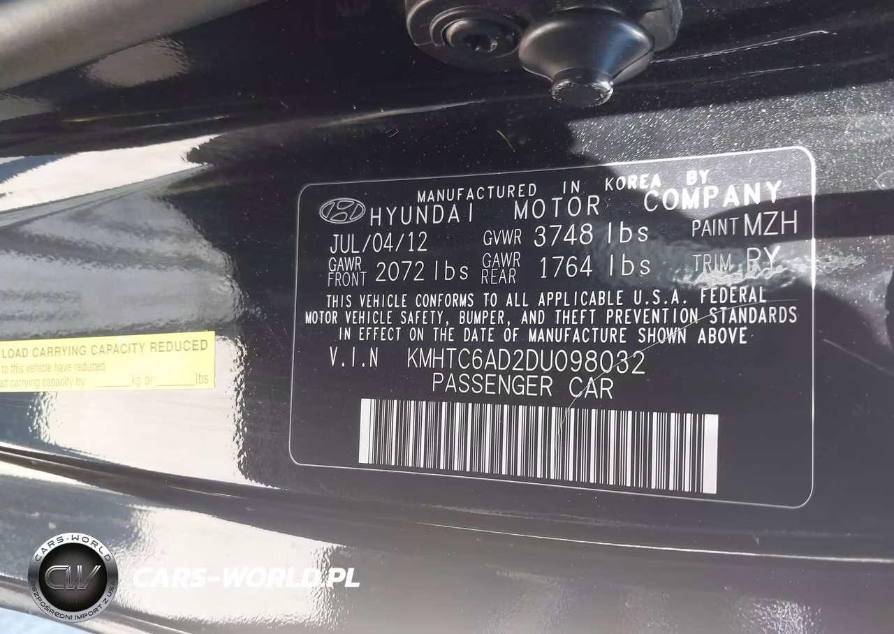 2013 Hyundai Veloster Base W-Gray VIN:KMHTC6AD2DU098032 - 9