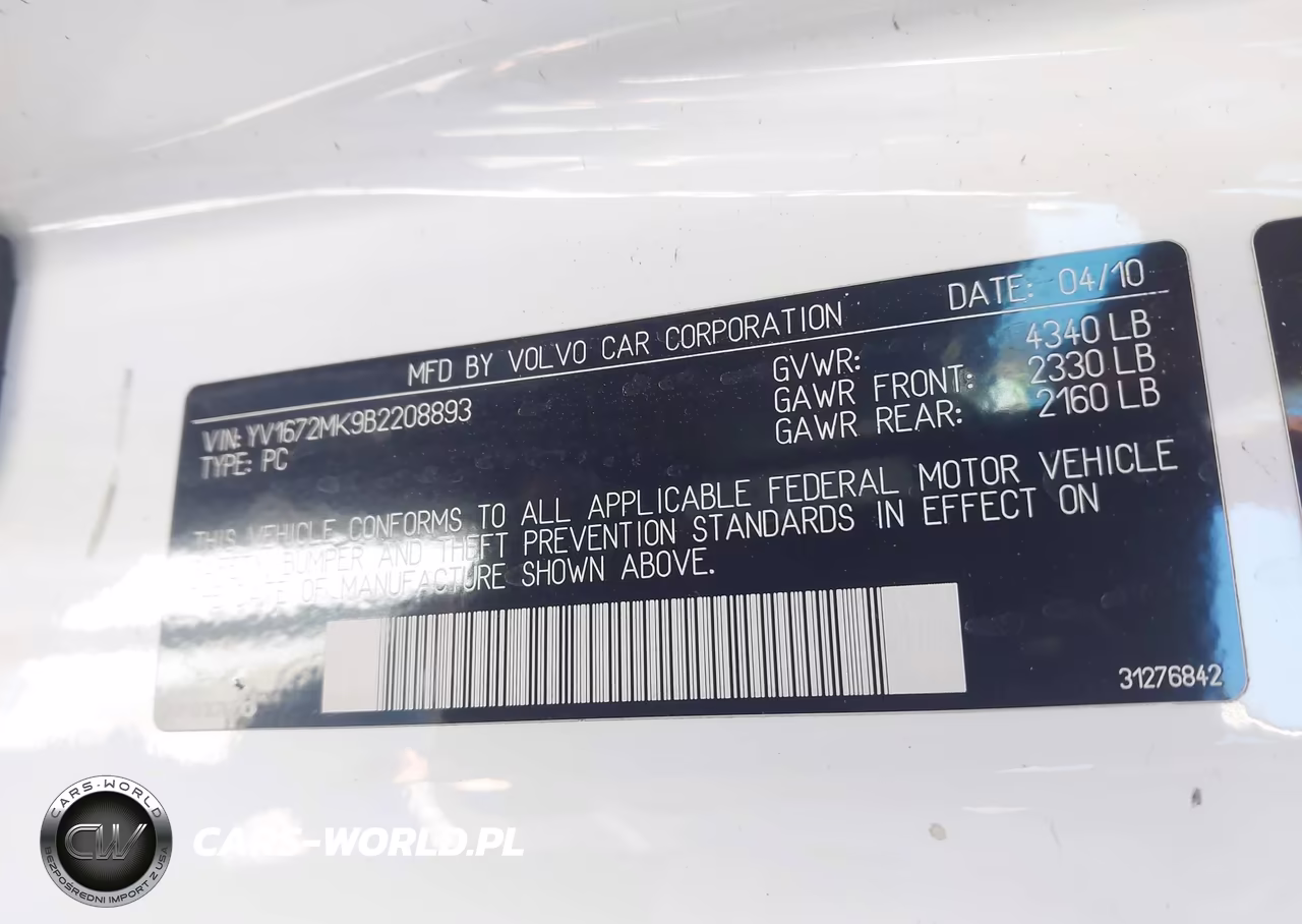 2011 Volvo C30 T5-T5 R-Design VIN:YV1672MK9B2208893 - 9