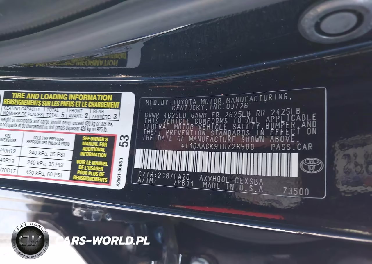 2026 Toyota Camry Nightshade VIN:4T1DAACK9TU726580 - 9