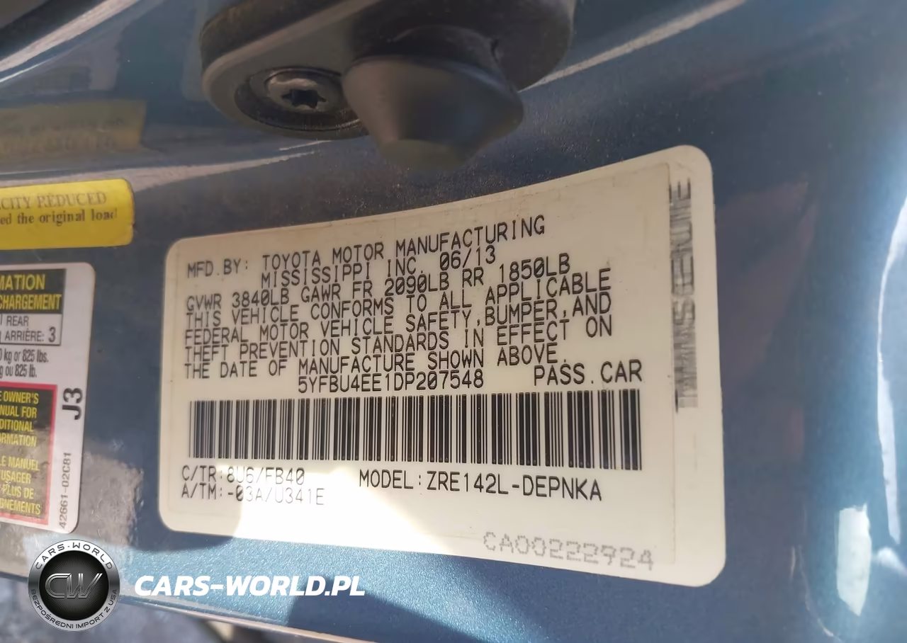2013 Toyota Corolla Le VIN:5YFBU4EE1DP207548 - 9