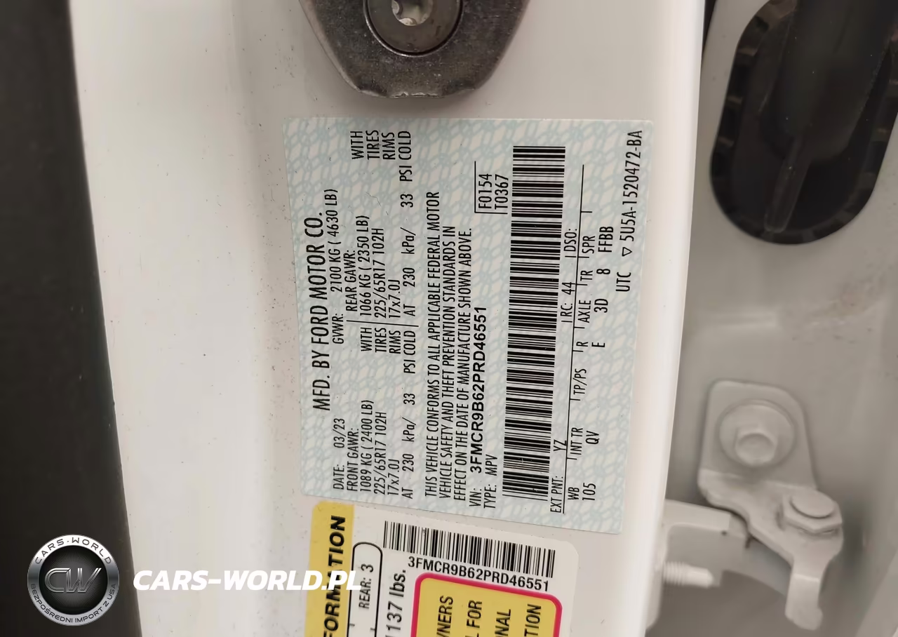 2023 Ford Bronco Sport Big Bend VIN:3FMCR9B62PRD46551 - 9