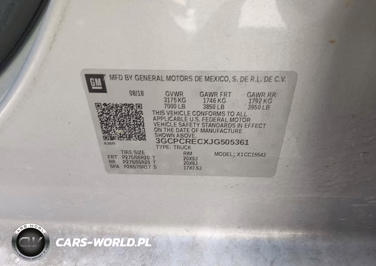 2018 Chevrolet Silverado 1500 1Lt VIN:3GCPCRECXJG505361 - 9