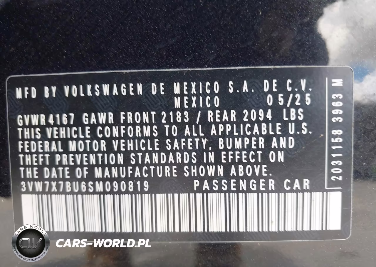 2025 Volkswagen Jetta 1.5T Se VIN:3VW7X7BU6SM090819 - 9
