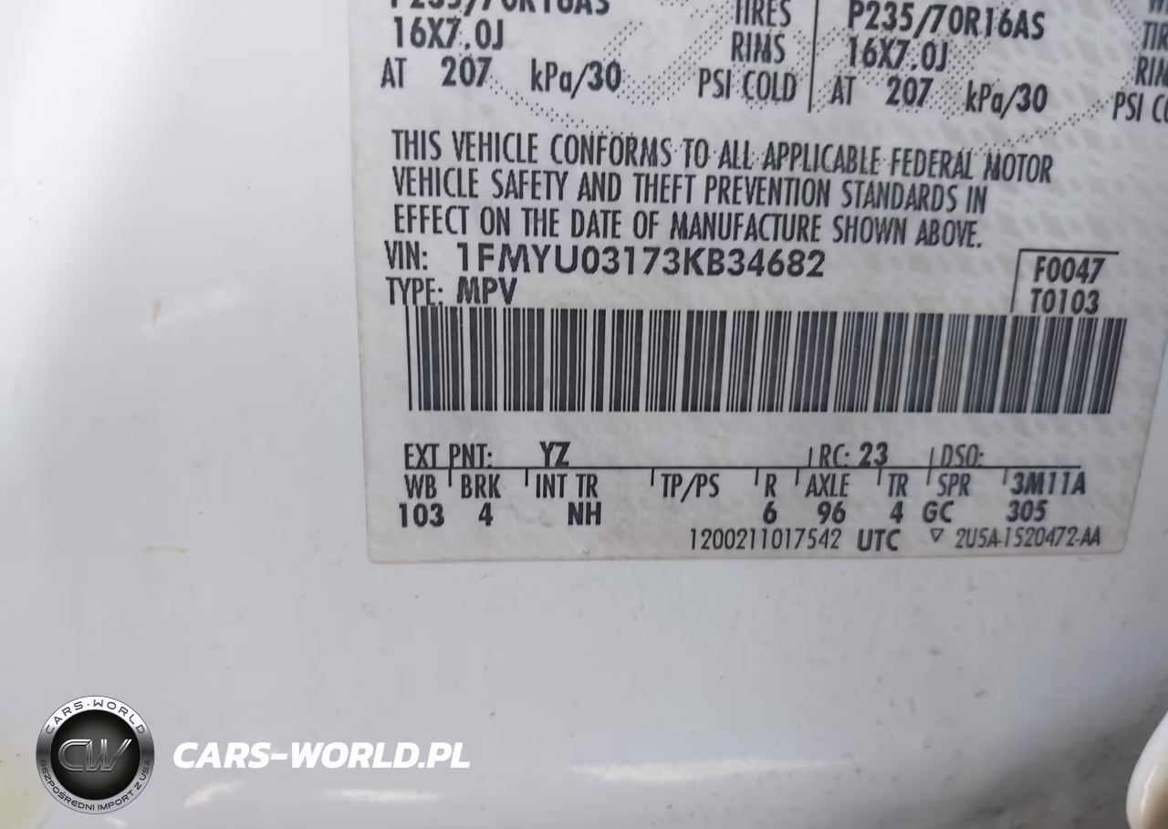 2003 Ford Escape Xlt VIN:1FMYU03173KB34682 - 9