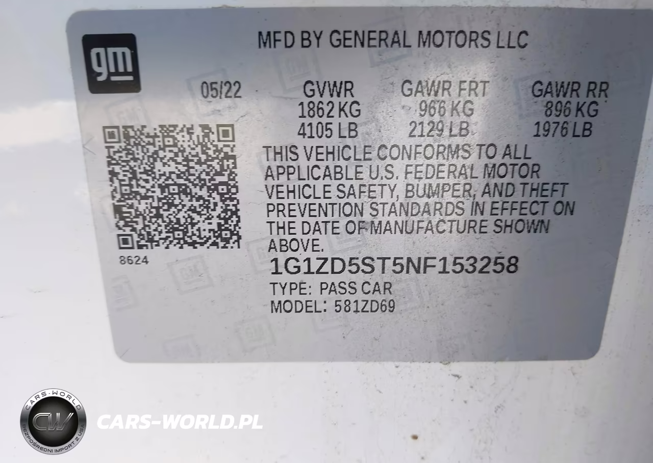 2022 Chevrolet Malibu Fwd Lt VIN:1G1ZD5ST5NF153258 - 9