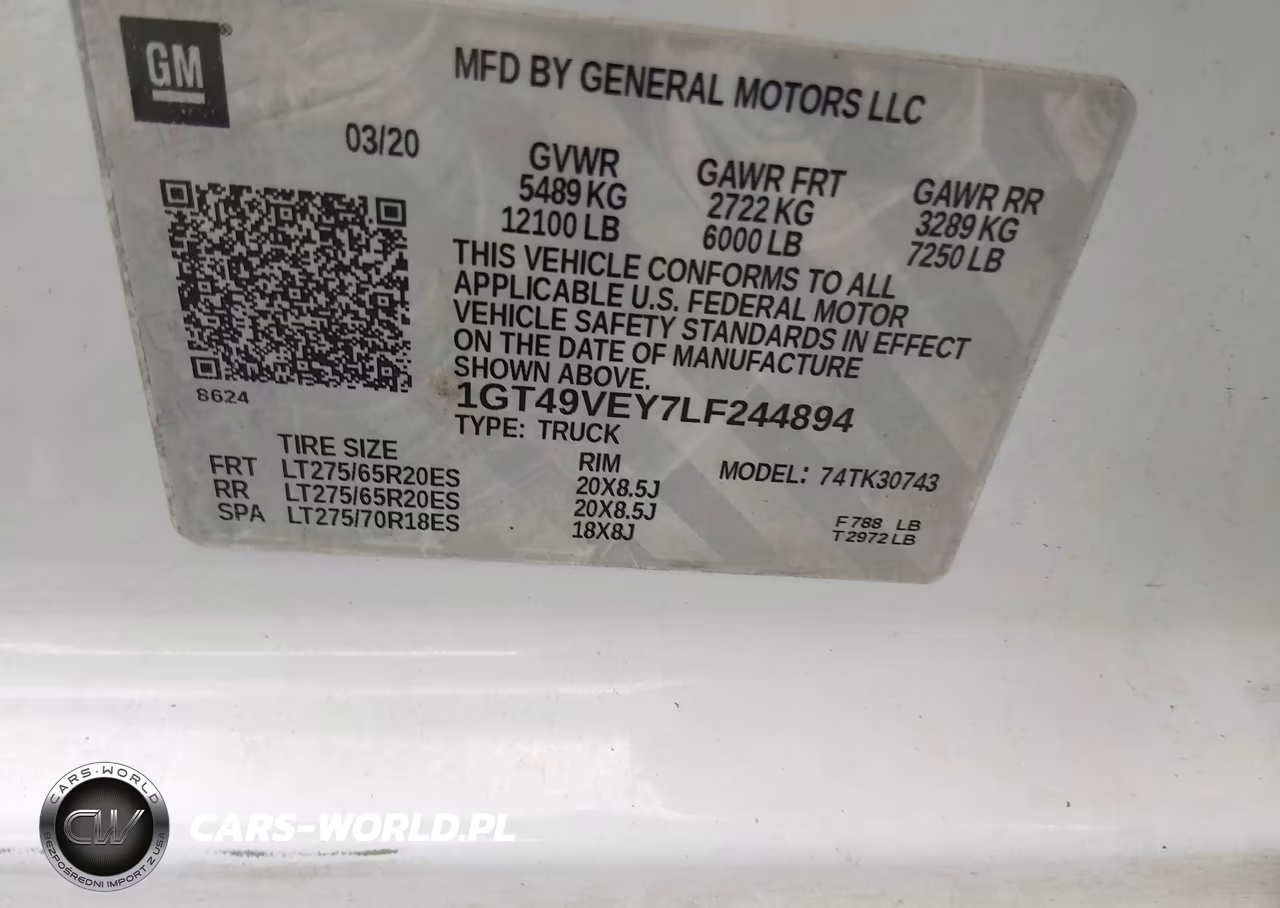 2020 GMC Sierra 3500Hd 4Wd Standard Bed At4 VIN:1GT49VEY7LF244894 - 9