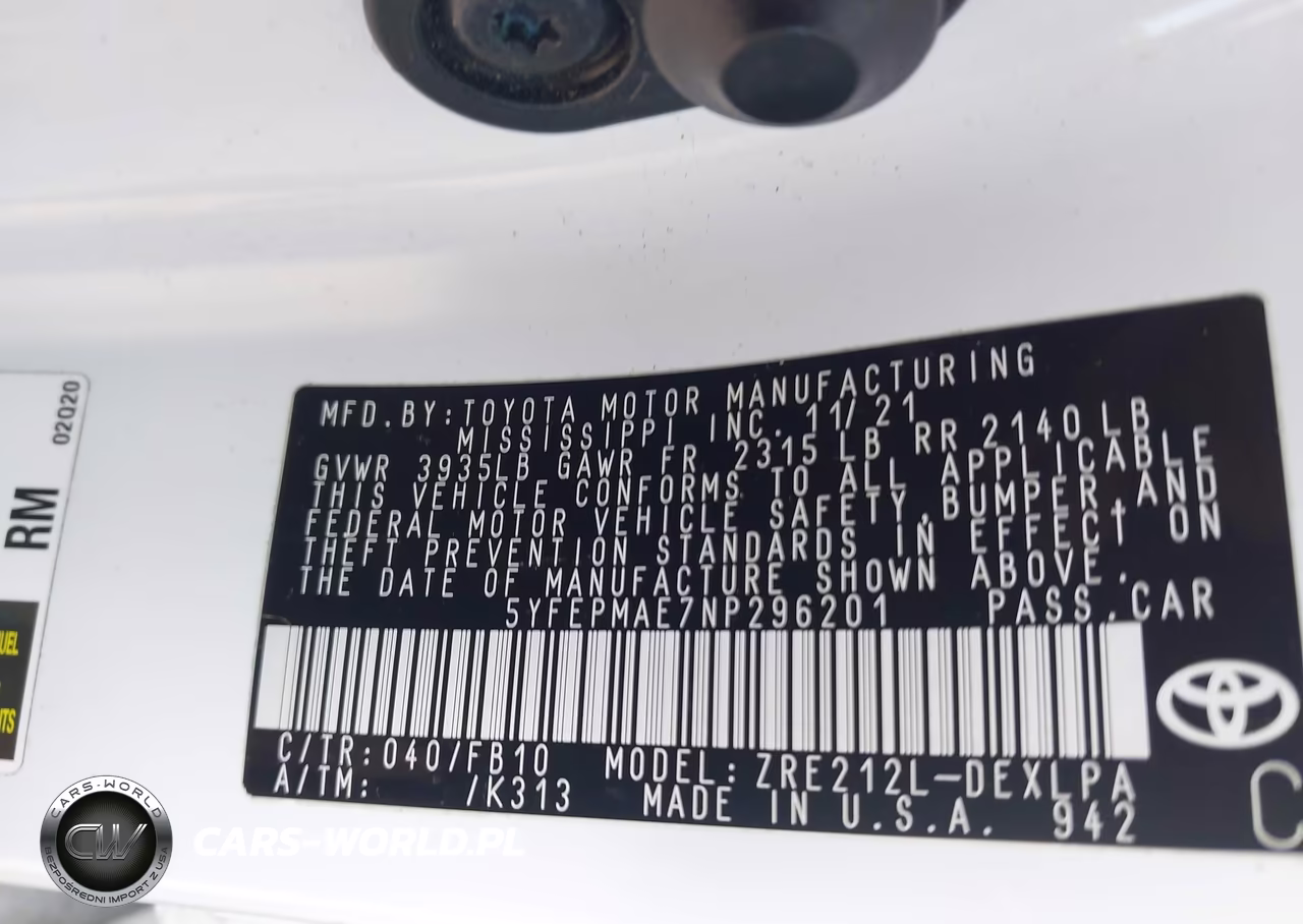 2022 Toyota Corolla Le VIN:5YFEPMAE7NP296201 - 9