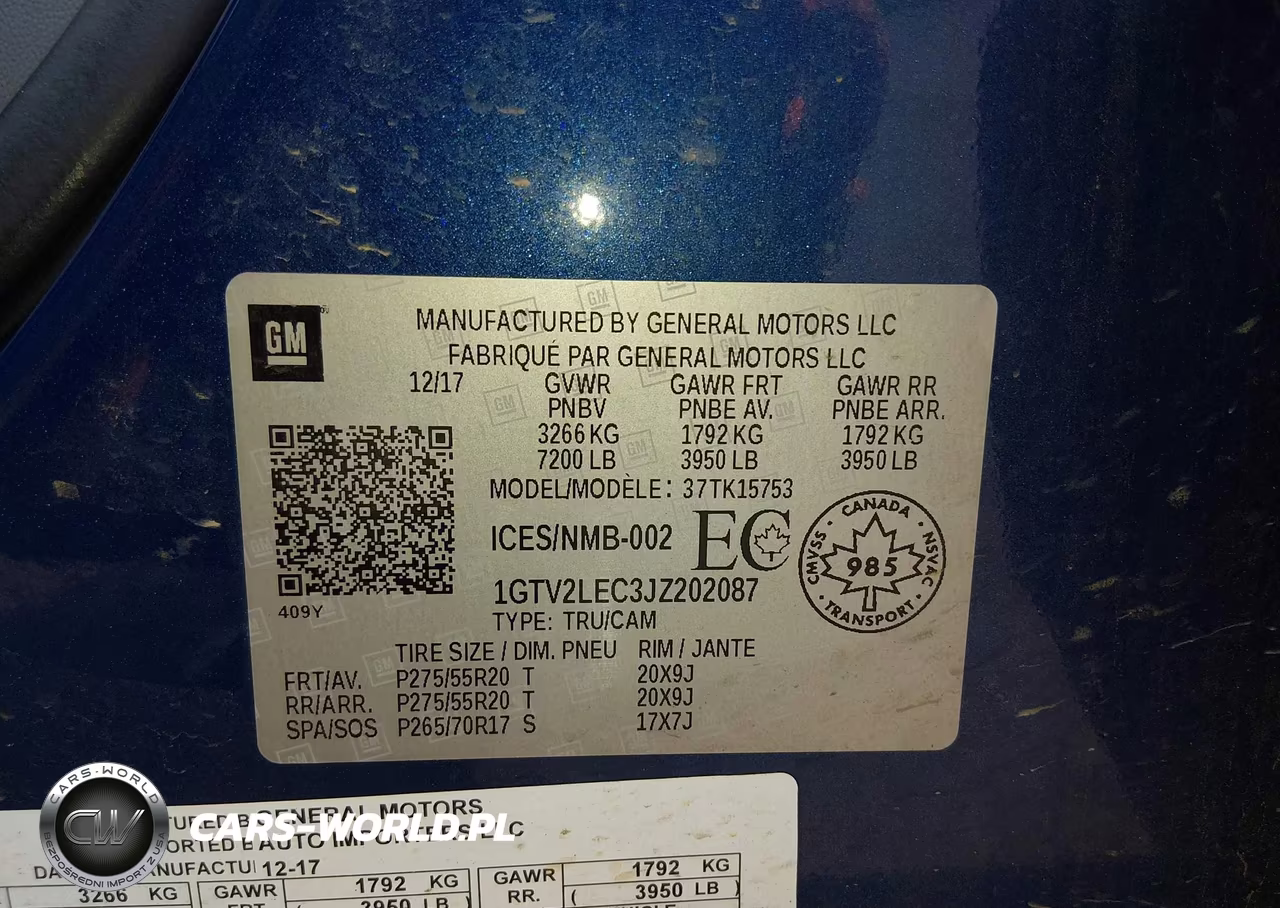 2018 GMC Sierra 1500 VIN:1GTV2LEC3JZ202087 - 9
