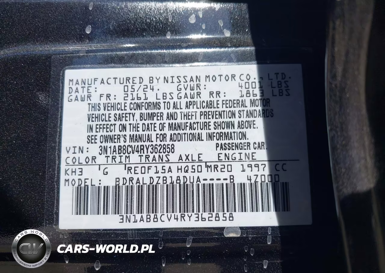 2024 Nissan Sentra Sv Xtronic Cvt VIN:3N1AB8CV4RY362858 - 9