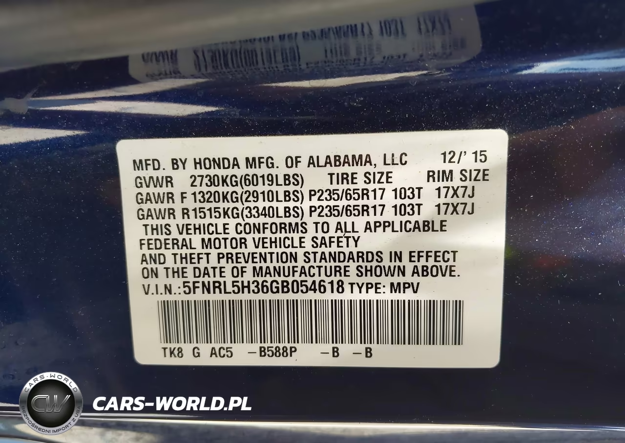 2016 Honda Odyssey Se VIN:5FNRL5H36GB054618 - 9