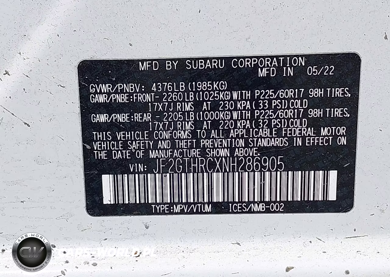 2022 Subaru Crosstrek Sport VIN:JF2GTHRCXNH286905 - 9