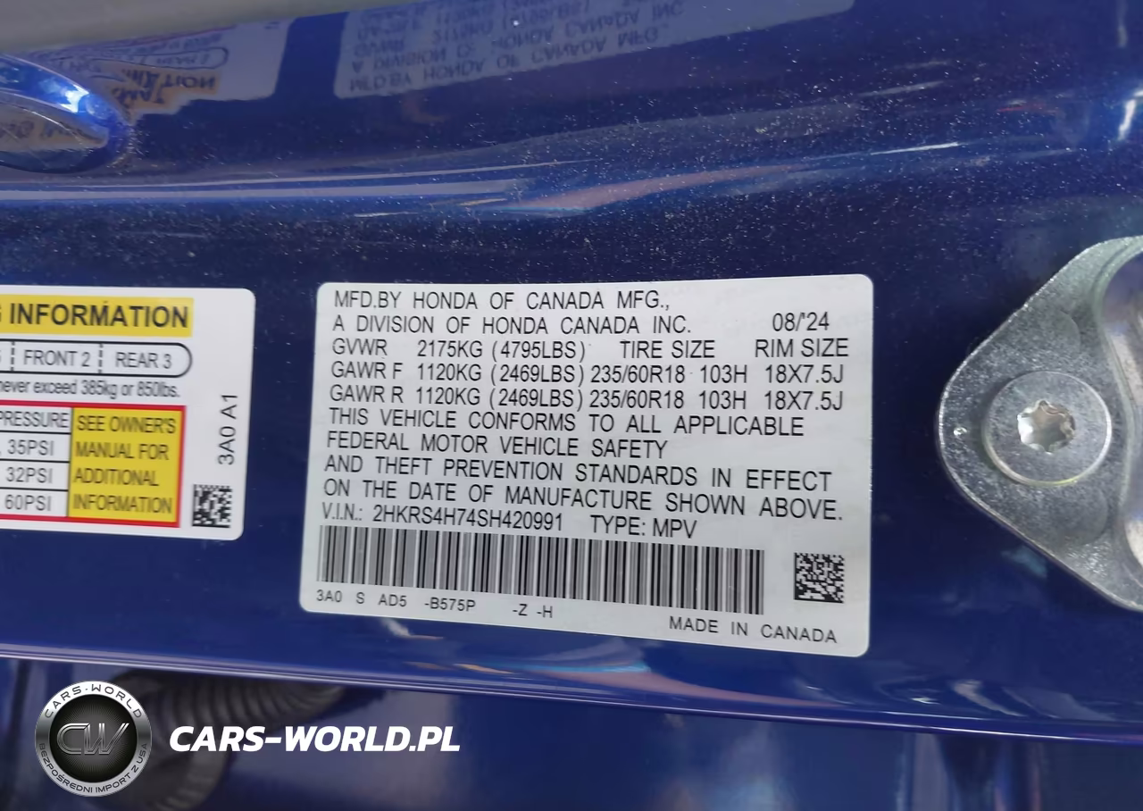 2025 Honda Cr-V Ex-L Awd VIN:2HKRS4H74SH420991 - 9
