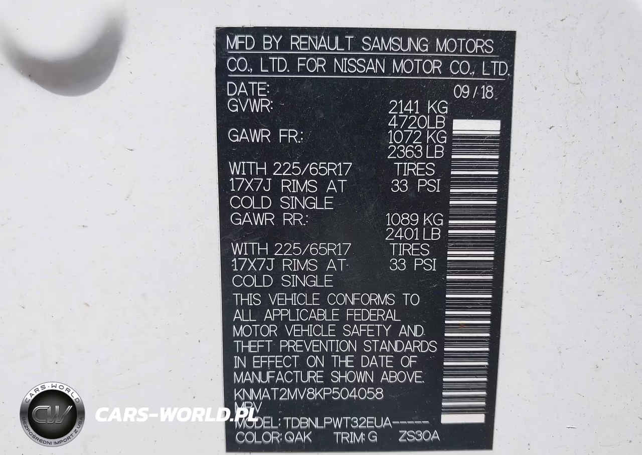 2019 Nissan Rogue S VIN:KNMAT2MV8KP504058 - 9