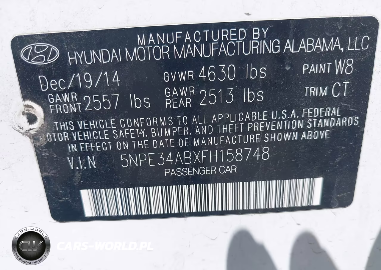 2015 Hyundai Sonata Sport 2.0T VIN:5NPE34ABXFH158748 - 9