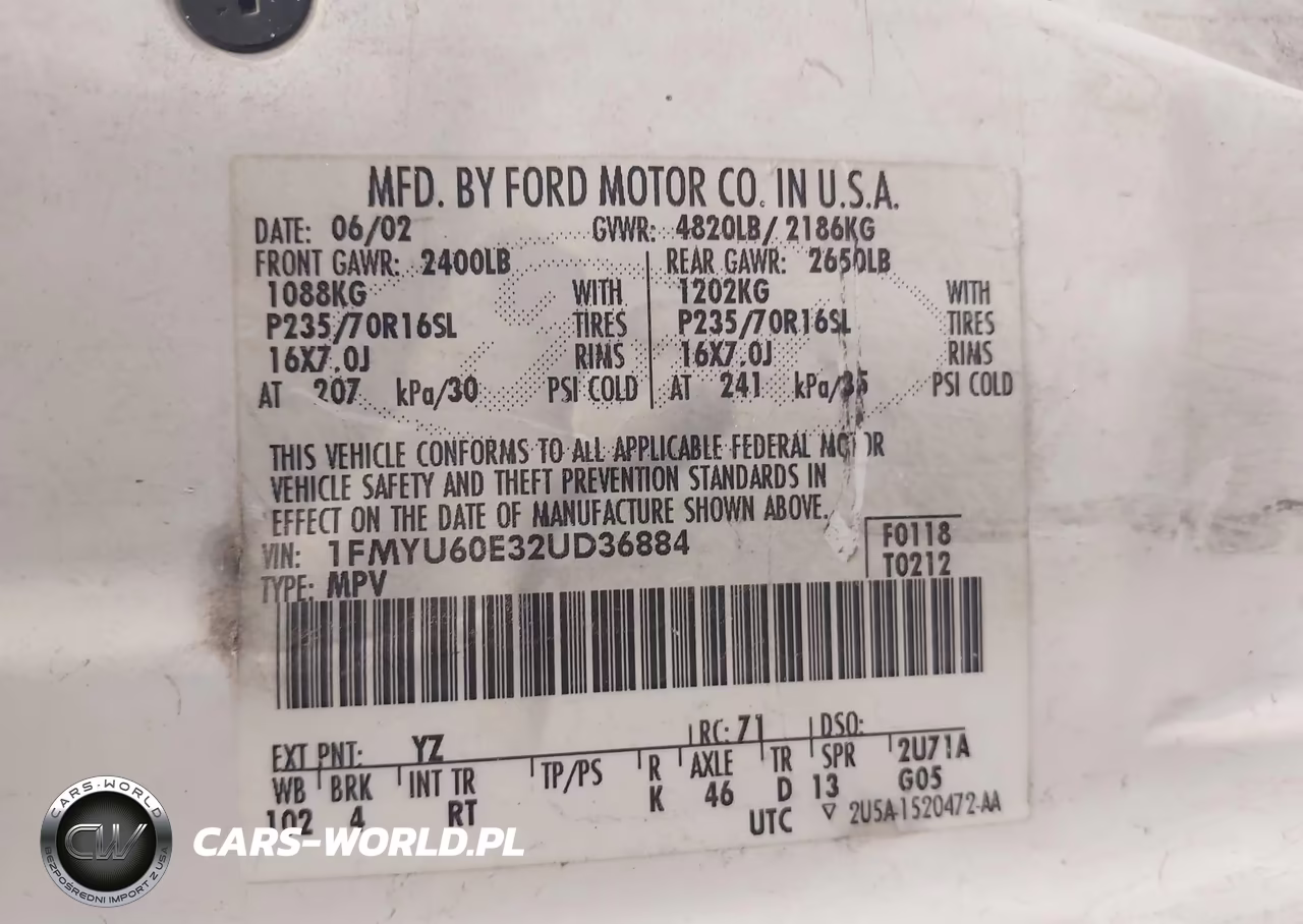 2002 Ford Explorer Sport VIN:1FMYU60E32UD36884 - 9