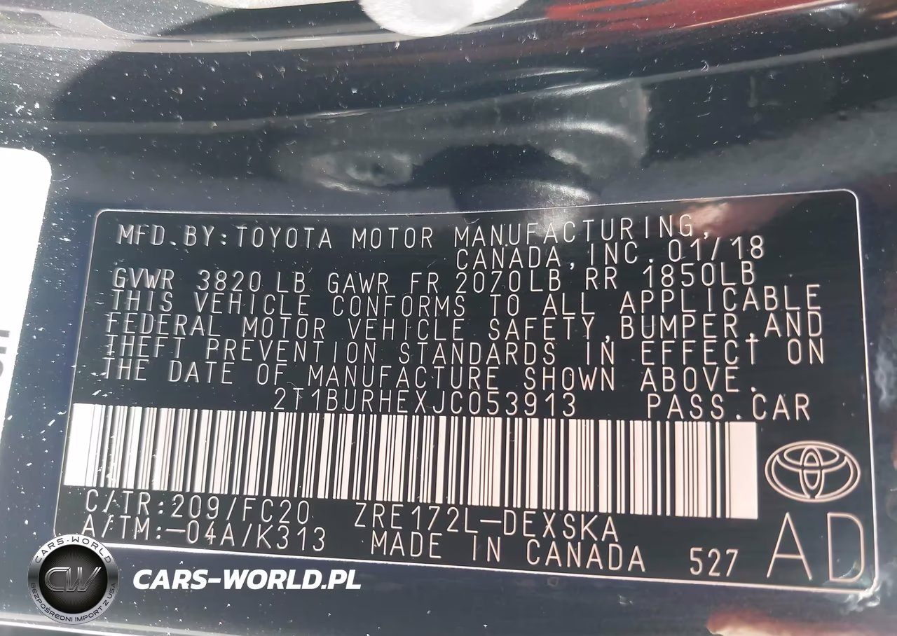 2018 Toyota Corolla Se VIN:2T1BURHEXJC053913 - 9