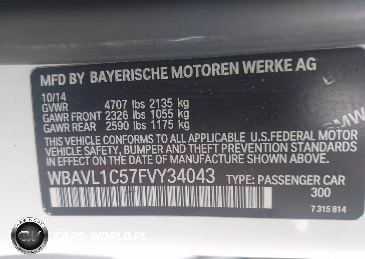 2015 BMW X1 xDrive28I VIN:WBAVL1C57FVY34043 - 9