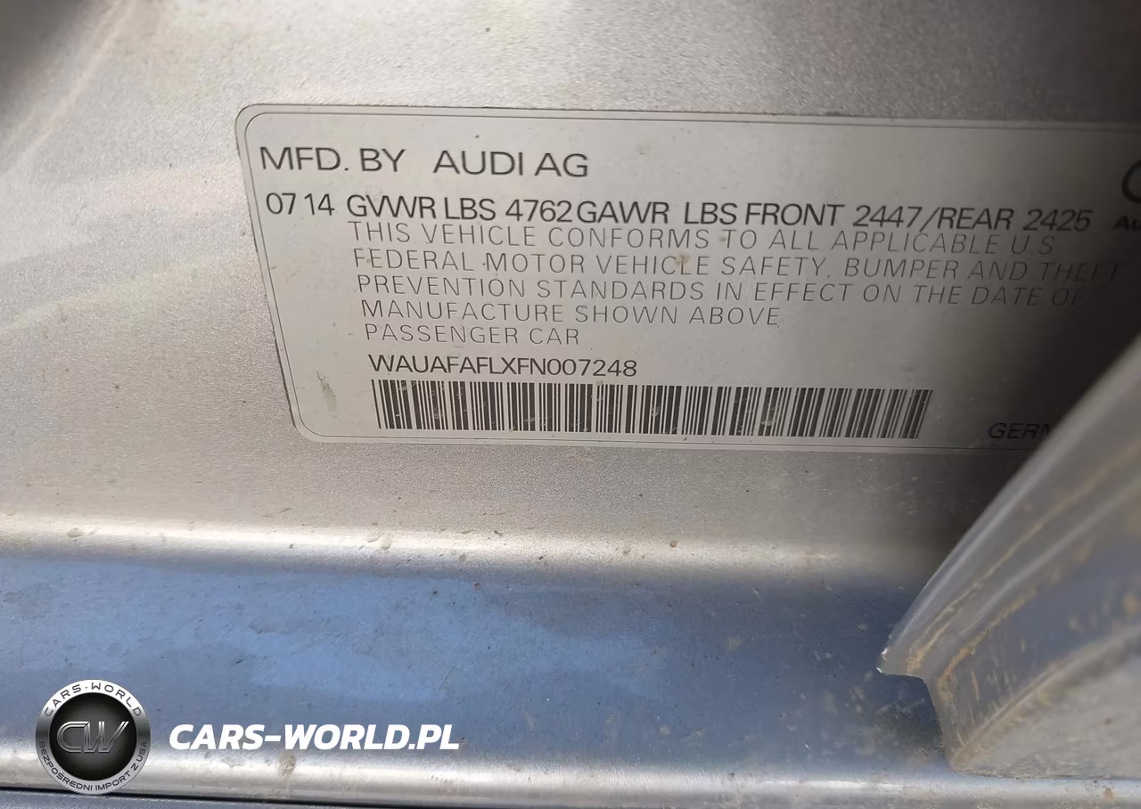 2015 Audi A4 2.0T Premium VIN:WAUAFAFLXFN007248 - 9