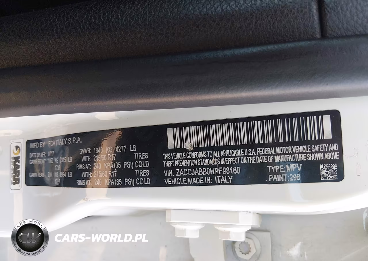 2017 Jeep Renegade Latitude VIN:ZACCJABB0HPF98160 - 9