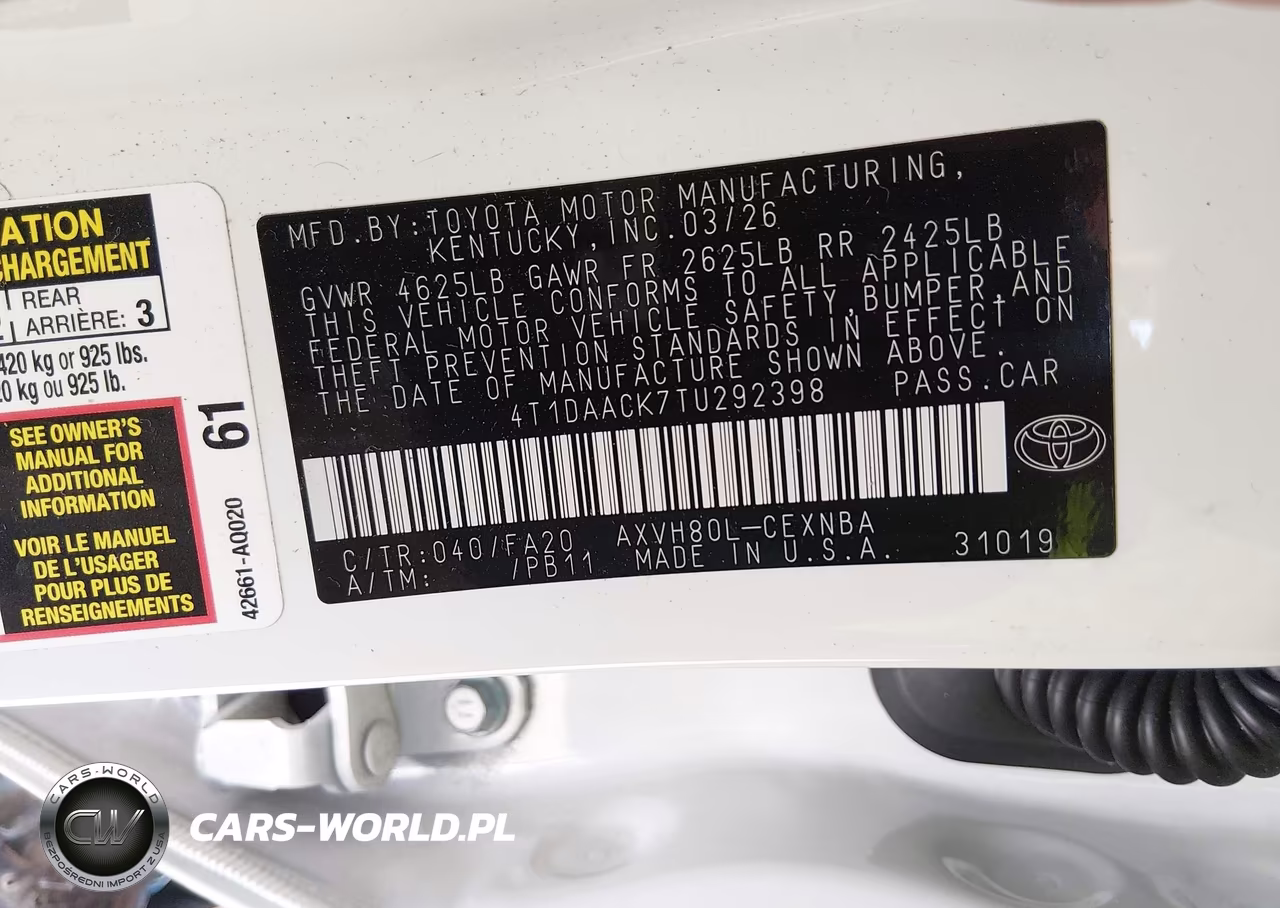 2026 Toyota Camry Le VIN:4T1DAACK7TU292398 - 9