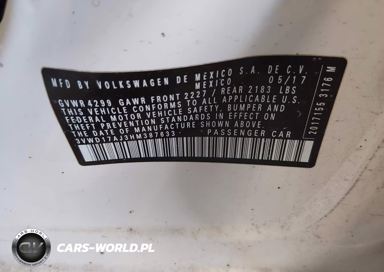 2017 Volkswagen Jetta 1.8T Sport VIN:3VWD17AJ3HM387633 - 9