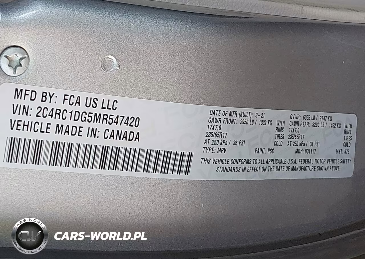 2021 Chrysler Voyager Lxi VIN:2C4RC1DG5MR547420 - 9