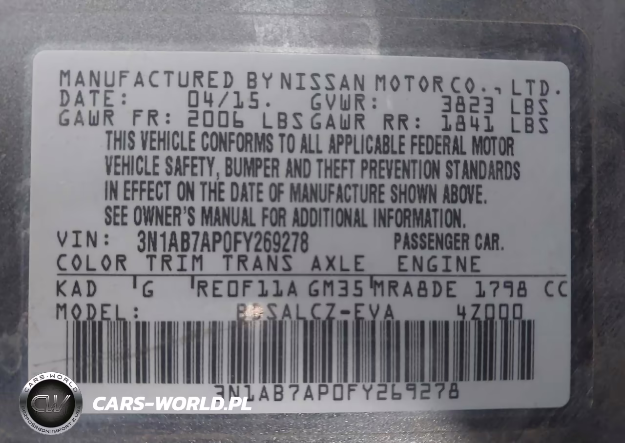 2015 Nissan Sentra S VIN:3N1AB7AP0FY269278 - 9