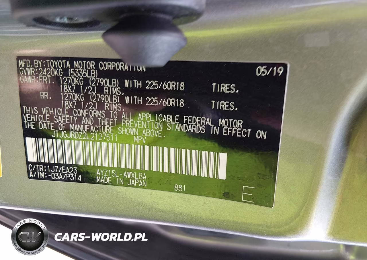 2020 Lexus Nx 300H VIN:JTJGJRDZ2L2127511 - 9
