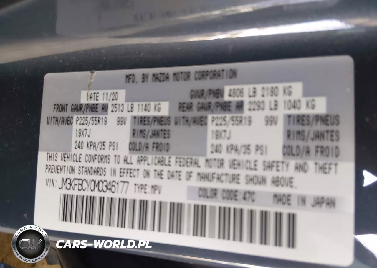 2021 Mazda Cx-5 Carbon Edition Turbo VIN:JM3KFBCY0M0346177 - 9