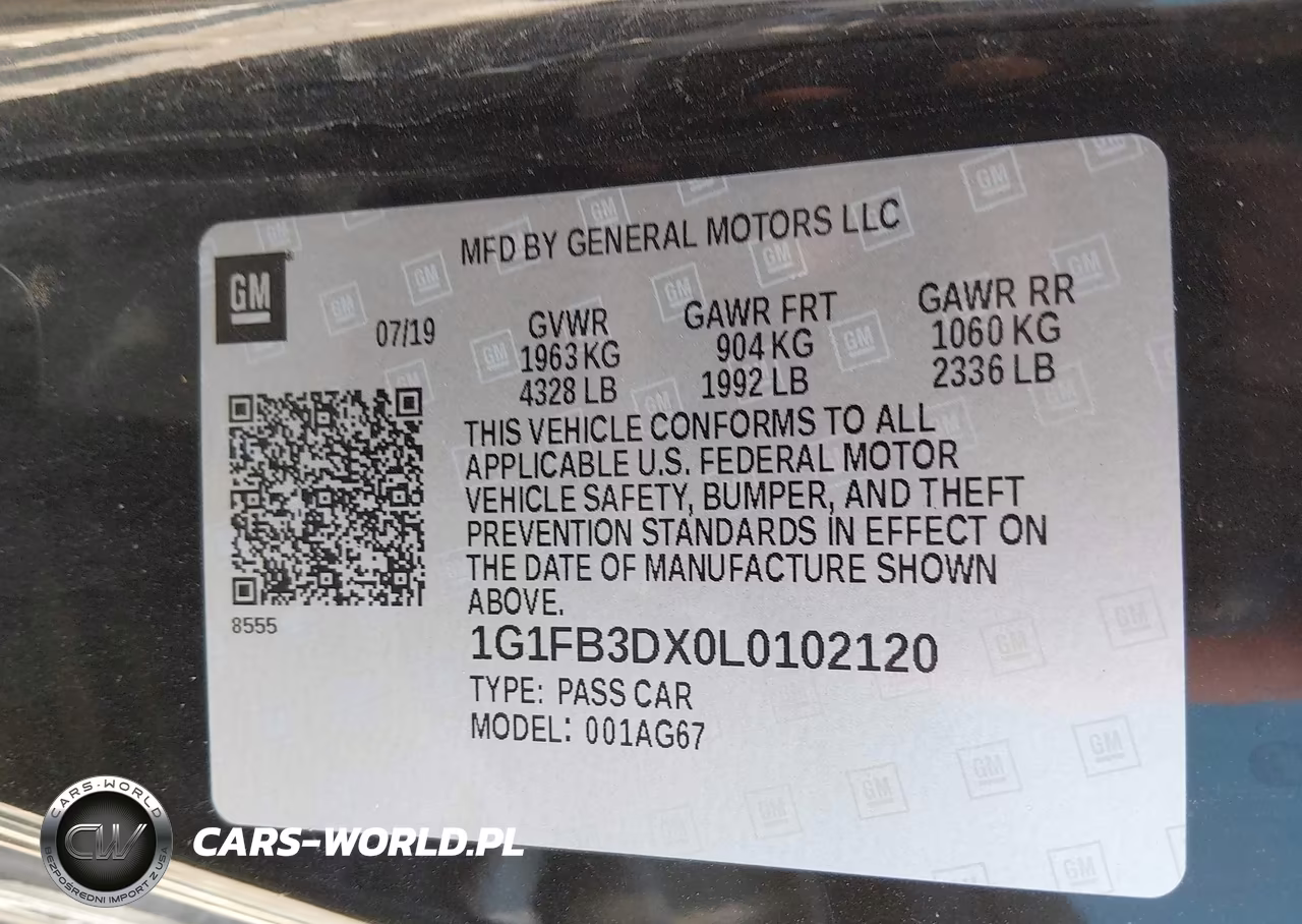 2020 Chevrolet Camaro Rwd 1Lt VIN:1G1FB3DX0L0102120 - 9