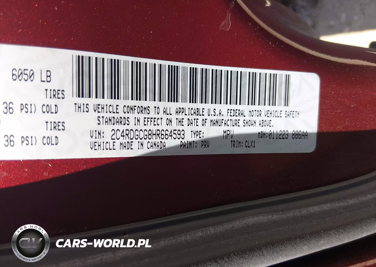 2017 Dodge Grand Caravan Sxt VIN:2C4RDGCG8HR664593 - 9