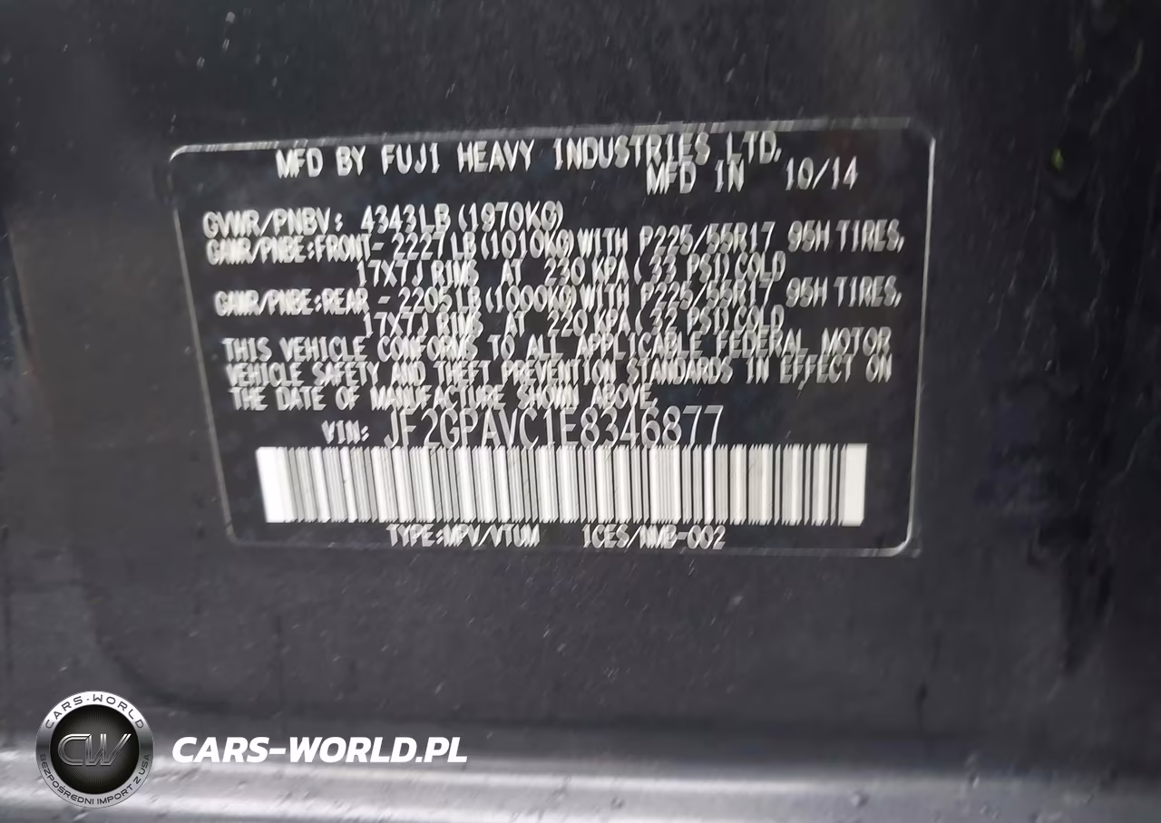 2014 Subaru Xv Crosstrek 2.0I Premium VIN:JF2GPAVC1E8346877 - 9