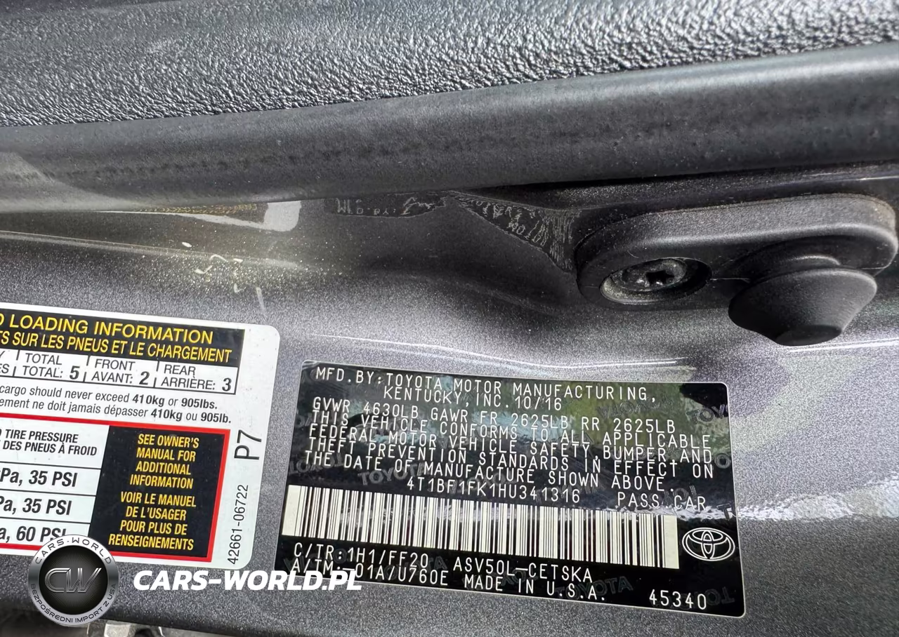 2017 Toyota Camry Se VIN:4T1BF1FK1HU341316 - 9