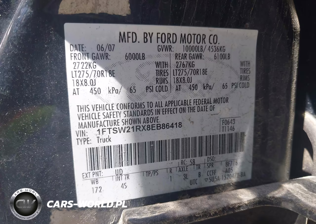 2008 Ford Super Duty F-250 Srw Fx4-Harley-Davidson-King Ranch-Lariat-Xl-Xlt VIN:1FTSW21RX8EB86418 - 9