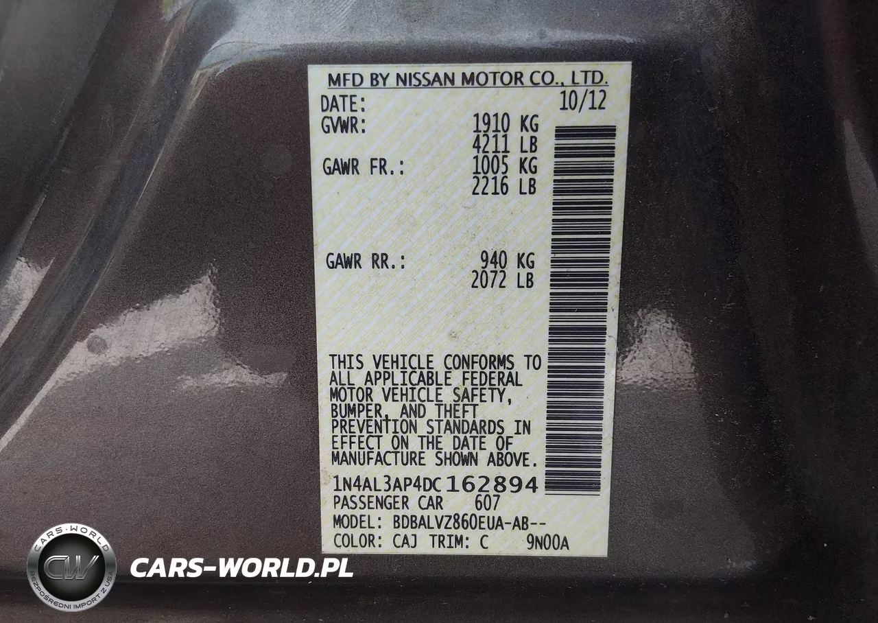 2013 Nissan Altima 2.5 Sl VIN:1N4AL3AP4DC162894 - 9