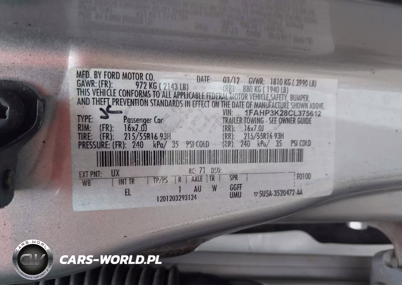 2012 Ford Focus Se VIN:1FAHP3K28CL375612 - 9